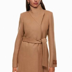 Babaton “Connor” Vegan Virgin Wool belted Coat